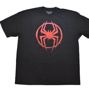 Spider-Man Across The Spider-Verse Mens Big & Tall Splatter Logo Shirt New 3XLT